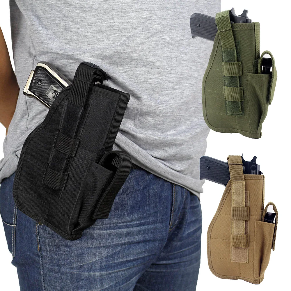 Buy Tactical Gun Holster Waist Belt Pistol Holster with Mag Slot for Right