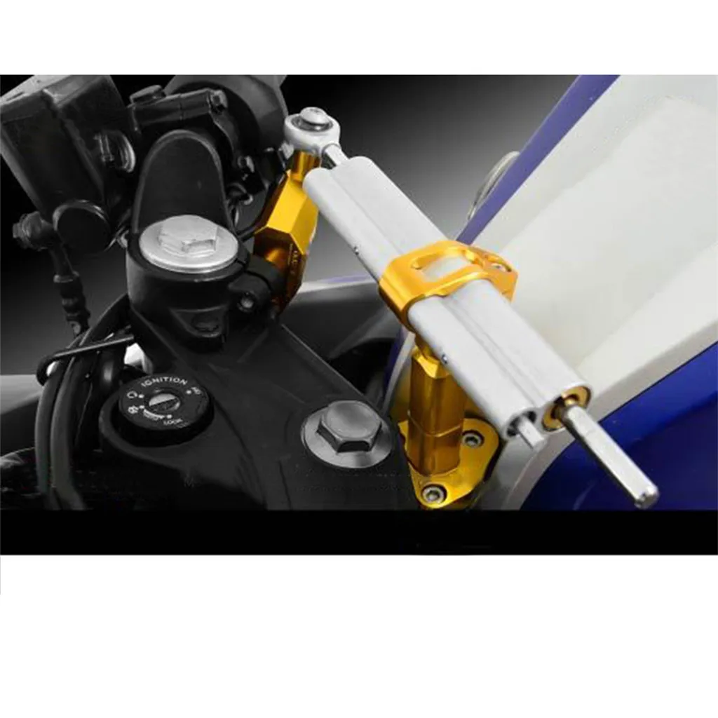 

YATERKU Steering Damper Stabilizer Bracket CNC Aluminum Alloy Steering Stabilizer Mounting Bracket For Yamaha YZF R3 R25#520g40