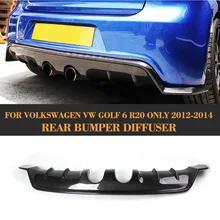 MK6 R20 E style FRP rear bumper lip diffuser with Splitter Aprons For VW Golf 6 VI MK6 R20 bumper 2010 2011 2012 2013 MK6 R20 E style FRP rear bumper lip diffuser with Splitter Aprons For VW Golf 6 VI MK6 R20 bumper 2010 2011 2012 2013
