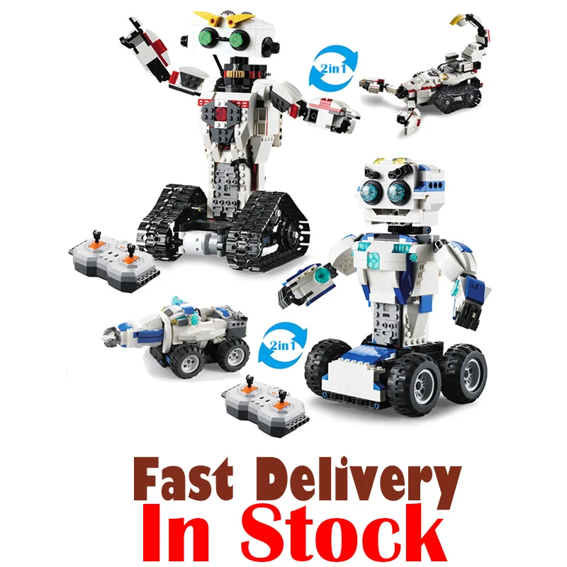 

Technic Space Robot Remote Control 2in1 Creator Building Blocks Bricks DIY Toys Enlighten For Children Compatible withINGly