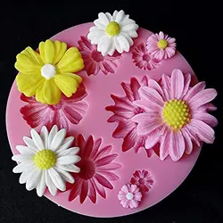 Подсолнух Форма плесень 3D силиконовые формы для мыла, конфеты, шоколад, лед, цветы для украшения торта инструменты