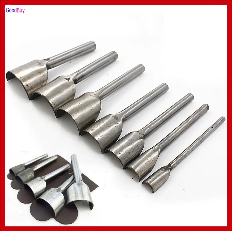 

New U Shape 7pcs/set Deep Half Circle Leather Angle Cutter Puncher 1/2 Round Leather Corner Punch Cutter