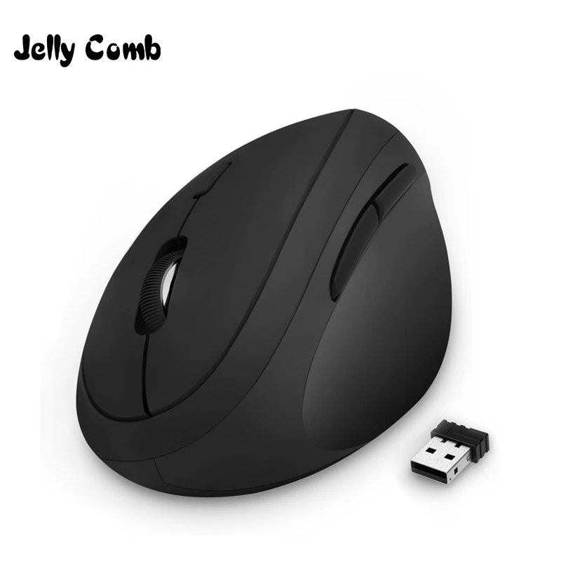Jelly Comb 右利き用ワイヤレス垂直マウス 右利き用の人間工学に基づいた垂直光学デバイス 6つの機能ボタン Pcおよびラップトップ用 2 4 800 Dpi 10 1600 Ghz マウス Aliexpress