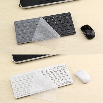 

Elisona Optical Wireless 2.4GHz Keyboard Mouse Set Film with USB Receiver Slim Silent Keypad for PC Android Laptop Computer TV