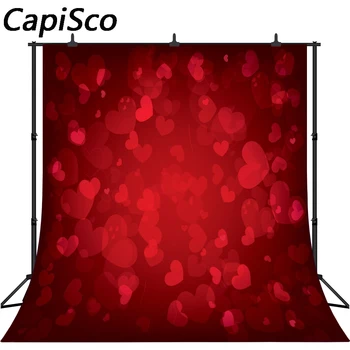 

Capisco Hot Love Hearts Light Bokeh Valentine's Day Photographic Backgrounds Vinyl Photography Backdrops Props For Photo Studio