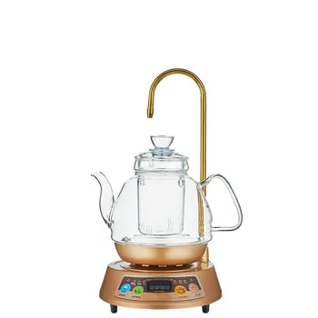

classic instant intelligent automatic upper water electric kettle glass teapot Safety Auto-Off Function