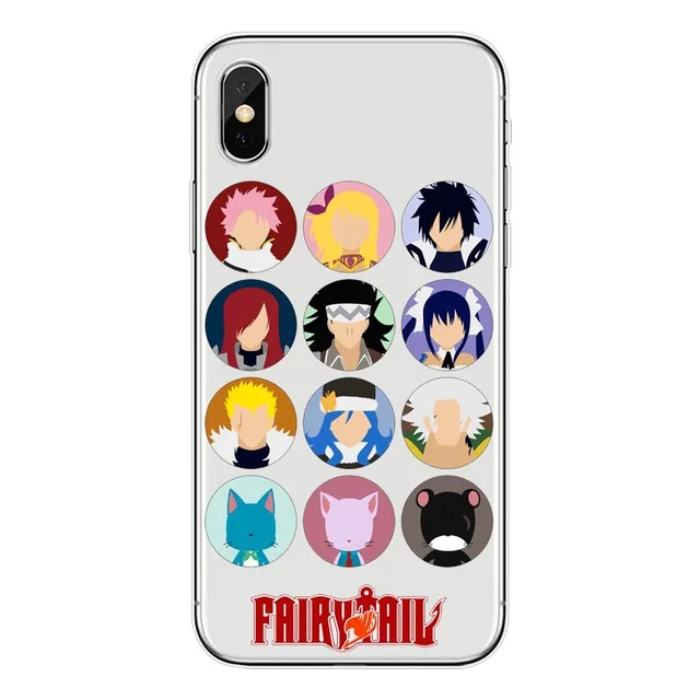 Manga Fairy Tail transparent soft tpu phone case cover for iPhone X 6
