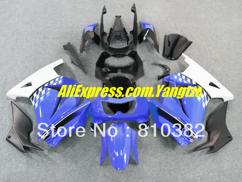 

ABS White blue black Fairing kit for KAWASAKI Ninja ZX250R 2008 2012 ZX 250R EX250 08 09 10 11 12 Injection mold Fairings set