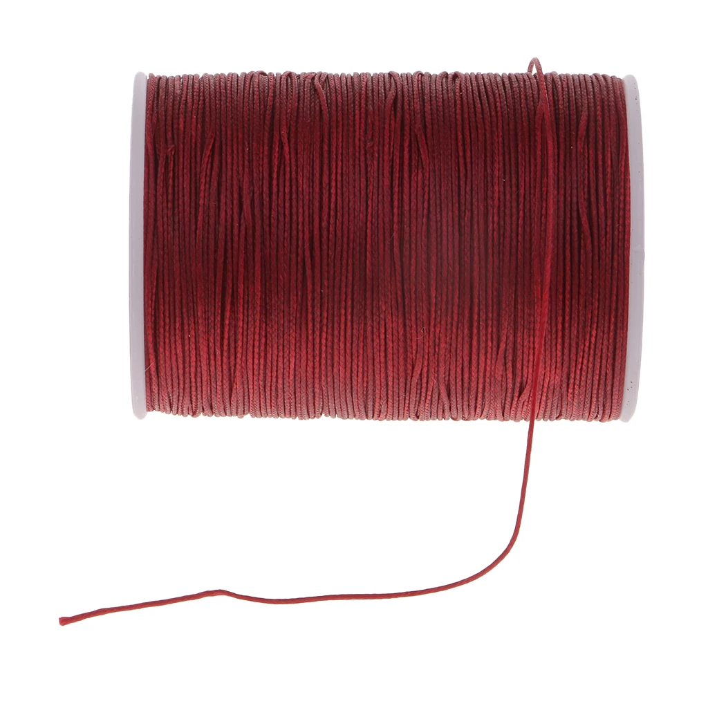 142 Yards 0.5mm Round Polyester Waxed Thread Cord Leather Sewing Hand Stitching Jewelry Craft