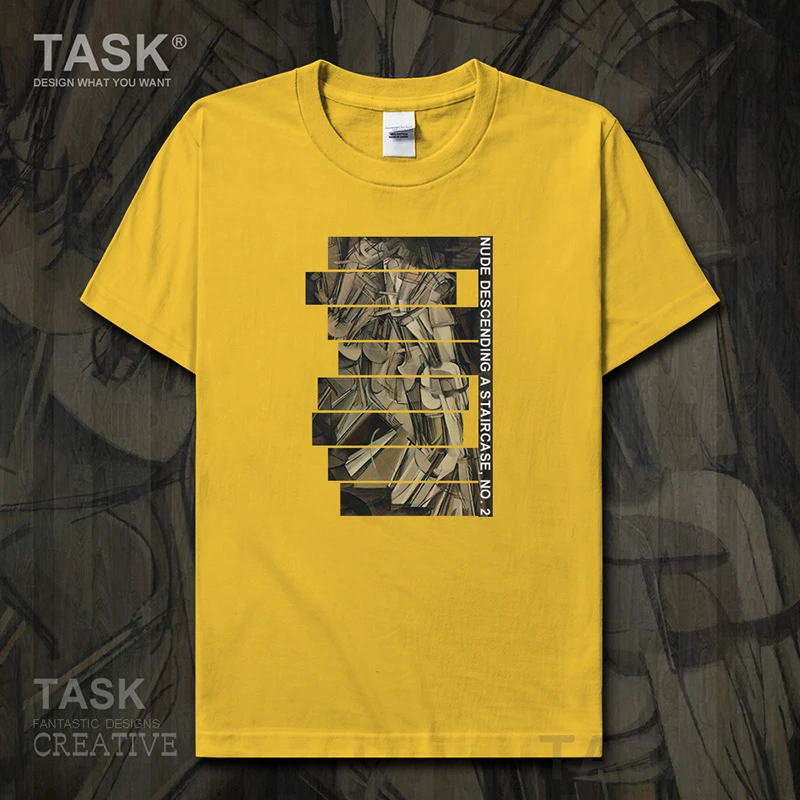 World Famous Painting Series T Shirt Marcel Duchamp New Art Painting Nude Descending A Staircase Short Sleeve Clothes Cotton New T Shirts Aliexpress