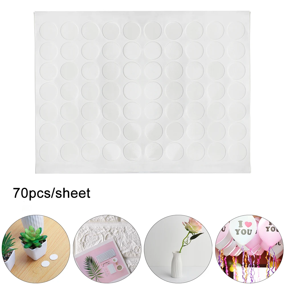 

1 Sheet Balloons Accessories Transparent Furniture Protector Double Sides Self-adhesive Glue Dot Wall Stickers Party Supplies