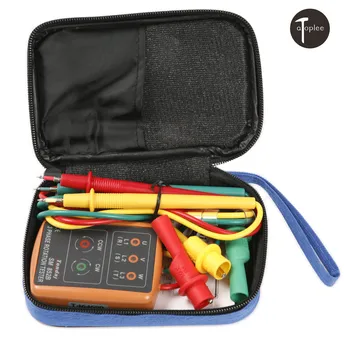 

1Set 60V~600V AC three Phase 2 Functions Open Phase Indication&Phase Rotation Indication Digital Main Unit Test Leads