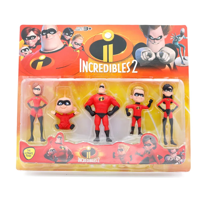 The Incredibles 2 Elastigirl & Dash Junior Supers Parr Jack Parr Elastigirl PVC Action Figure Toys