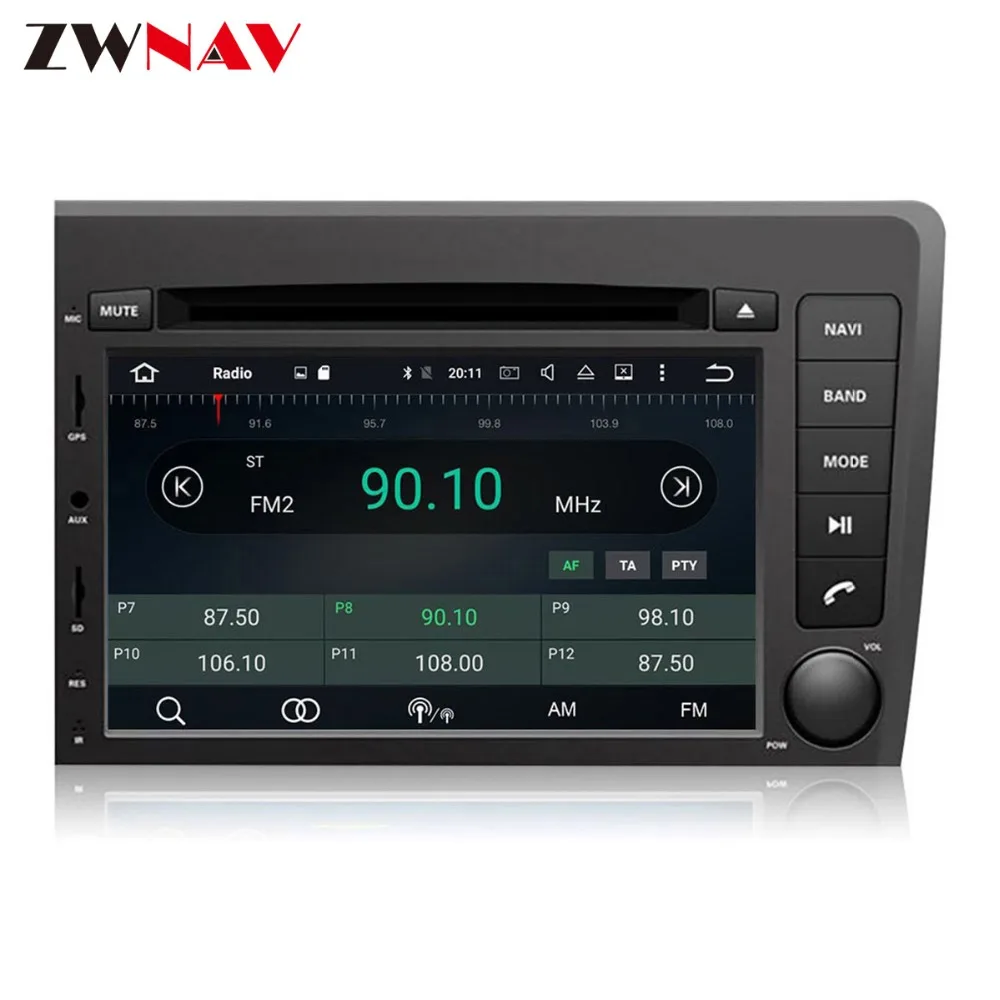 Best ZWNAV Android 9.0 Car DVD Player For VOLVO S60 V70 XC70 2000-2004 Auto GPS Navigation Radio Head Unit BIG Screen 2