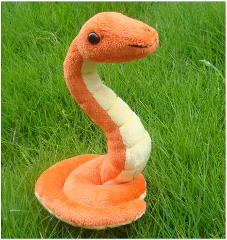 about 18x12cm creative plush snake toy soft simulation orange doll gift s1938 | Игрушки и хобби