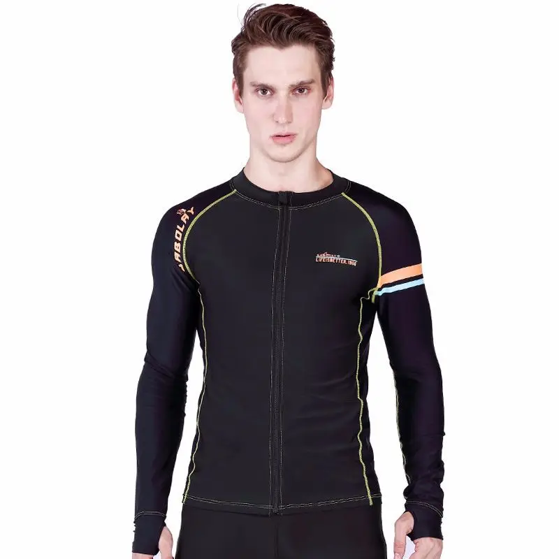 SABOLAY, Мужской купальный костюм с длинным рукавом для женщин, для серфинга, Рашгард, Облегающая рубашка для плавания, быстросохнущая, анти-УФ Рашгард для мужчин, плюс куртка J
