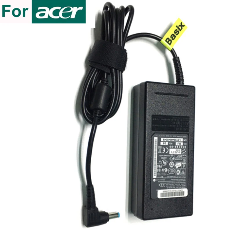 Basix 19V 4.74A 90W источник питания адаптер переменного тока зарядное устройство для ноутбука acer Aspire 5552G 5553G 5742G 5750G 7741G - Цвет: Черный