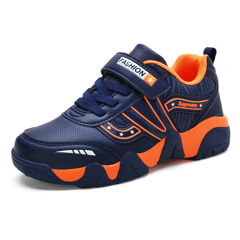 

tiaotiaohu Children's shoes, boys' sports shoes, 2018, spring and autumn, leather brand sports shoes Autumn and winter skid