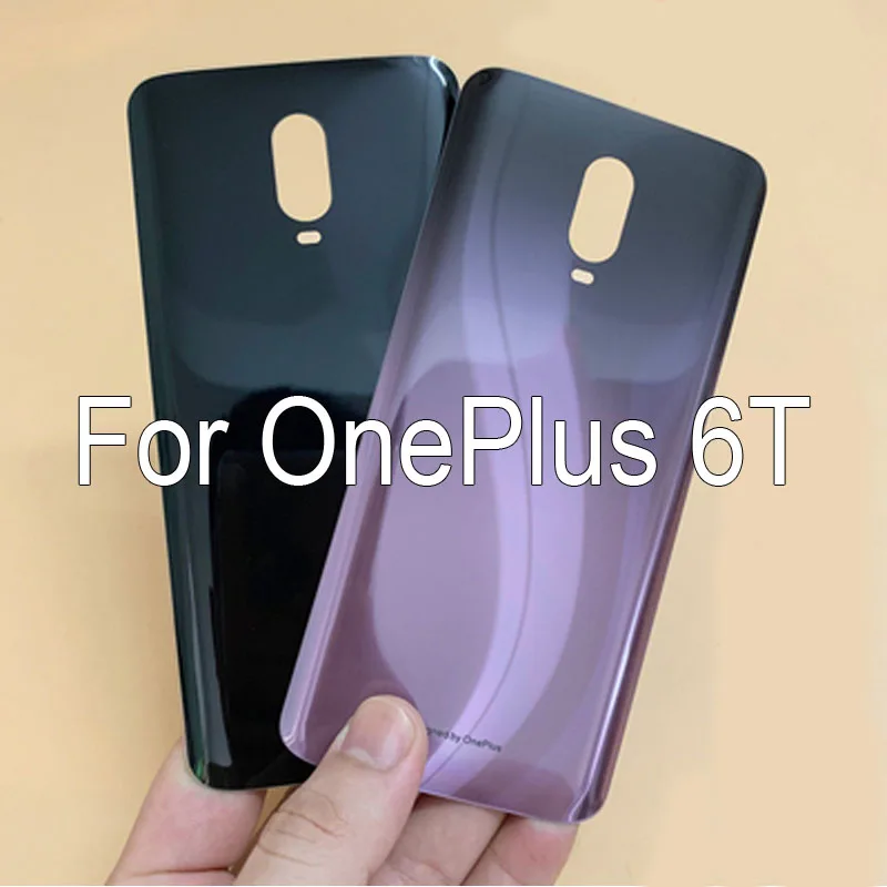 

100%Original For OnePlus 6T 6t Battery Back Rear Cover Door Housing For OnePlus 6 T Repair Parts OnePlus6 T Replacement