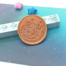 Земной воск печать штамп, конверт печать DIY уплотнение воск штамп винтажный пользовательский дизайнерский брелок набор деревянная металлическая ручка деко