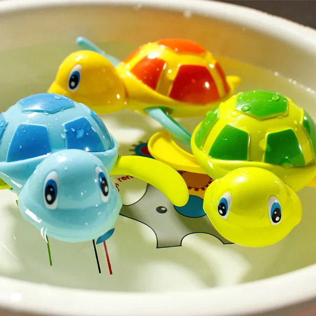 Single Sale Cute Cartoon Animal Tortoise Classic Baby Water Toy Infant Swim Turtle Wound-up Chain Clockwork Kids Beach Bath Toys 3