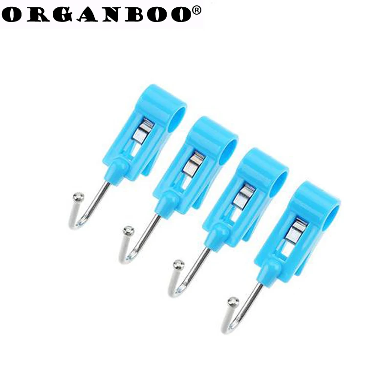 Organboo 4 قطعة/المجموعة multipurpose المقاوم للصدأ السنانير تخزين يندبروف الغسيل السنانير المطبخ الحمام شماعات عشوائية اللون