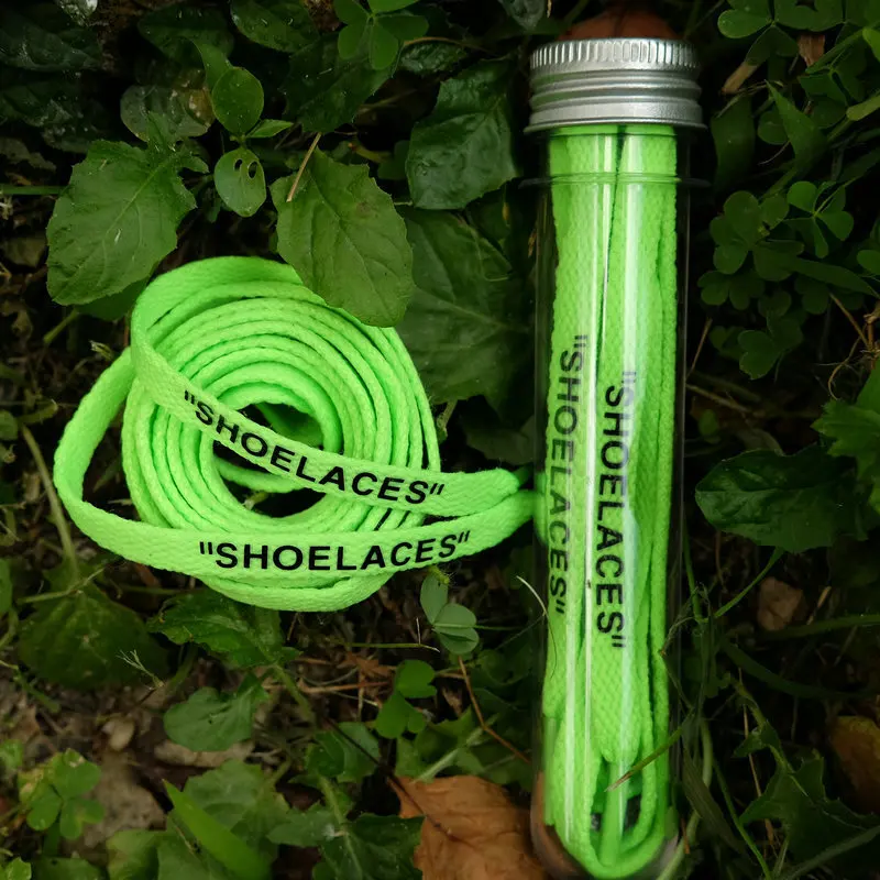 High Quality HOT SALE 1Pair Shoelace Athletic Sport Sneakers Flat Letter Shoelaces Bootlaces Shoe laces Strings For Mzulti Color - Color: Green