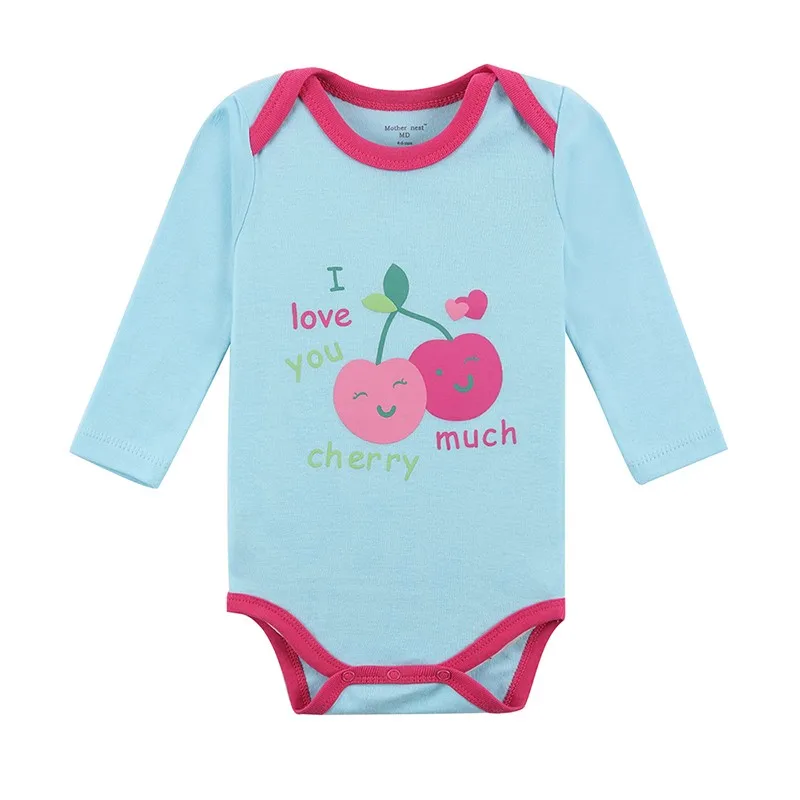 Mother Nest 3 Pcslot Baby Bodysuits Girls Infant Jumpsuit Long Sleeve Toddler Underwear Next Baby Clothing Pajamas (10)
