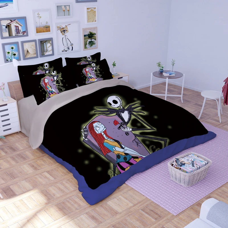 Комплект постельного белья зомби девочка из 3 предметов|bedding set 3pcs|king setgirl duvet |
