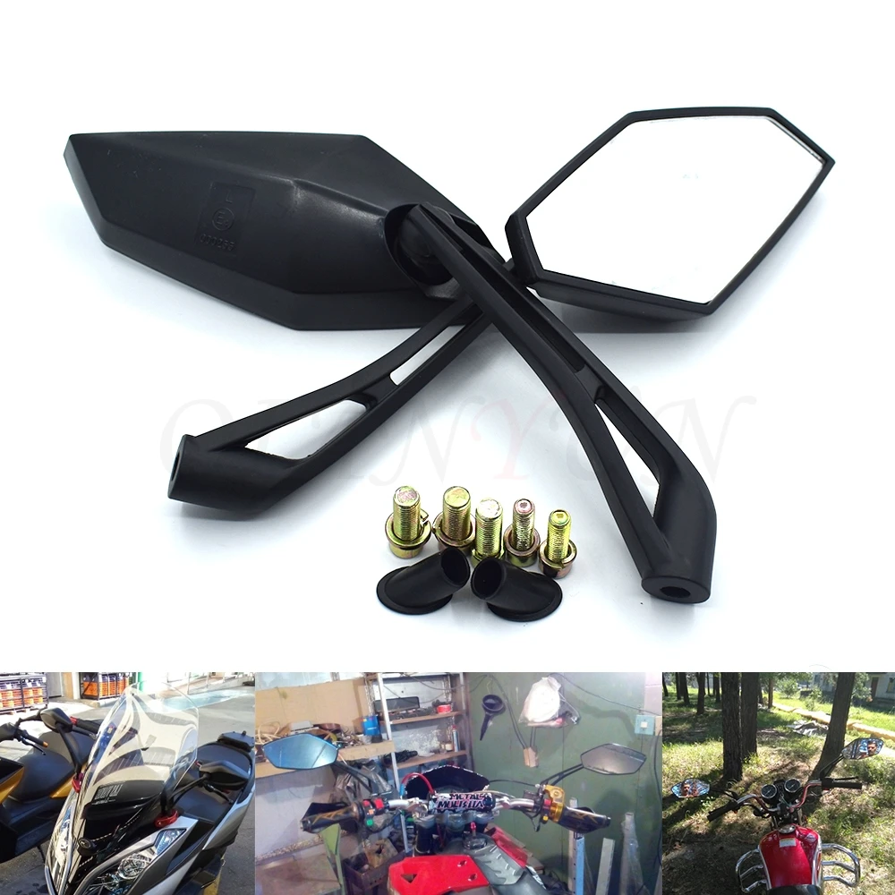 

Black Motorcycle Rear View Mirrors Universal Handlebar Side Rearview Mirror for Suzuki GSX1400 GSF650 GSX650F GSX1250 F/SA