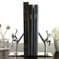 Творческий форзац из металла Нержавеющая сталь человека-образный книжная полка Офис декоративные книги, подставка