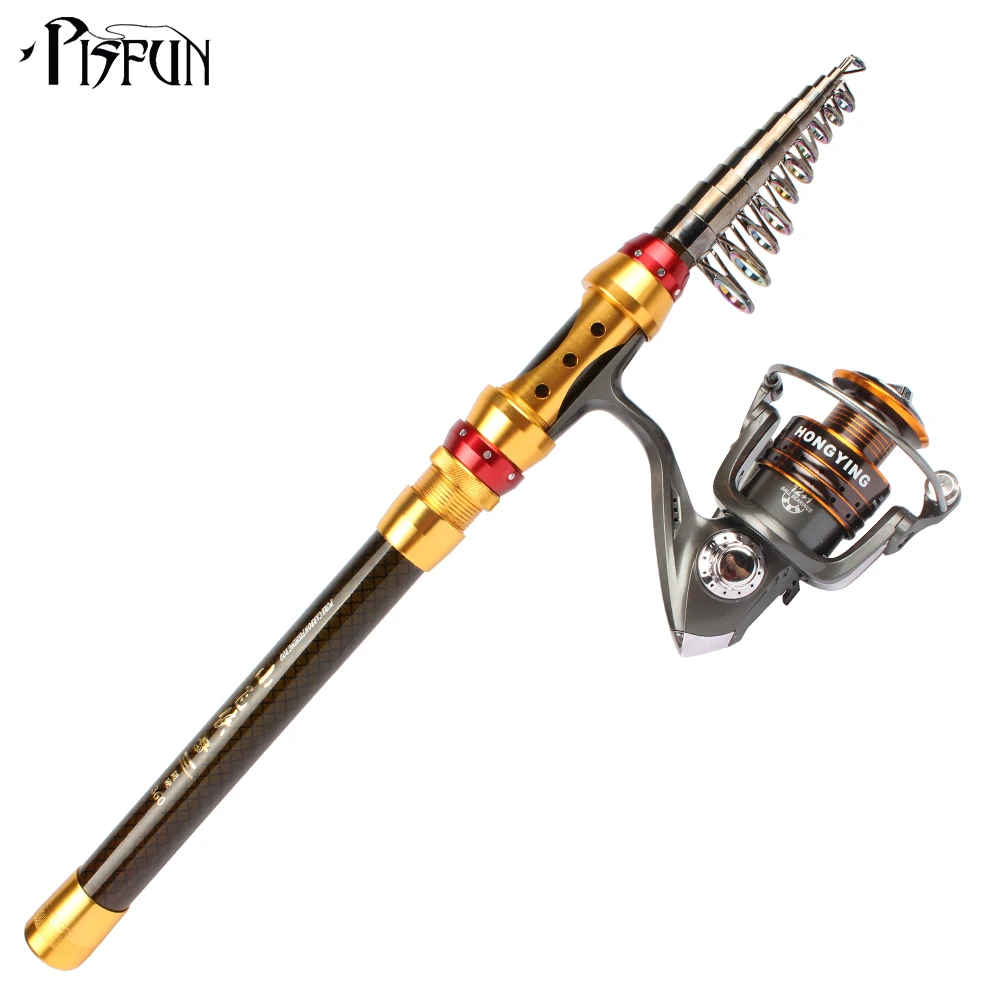 Pisfun Fishing Rod Combo Sea Fishing Pole Rod Reel Combo 1.8M 3.6M