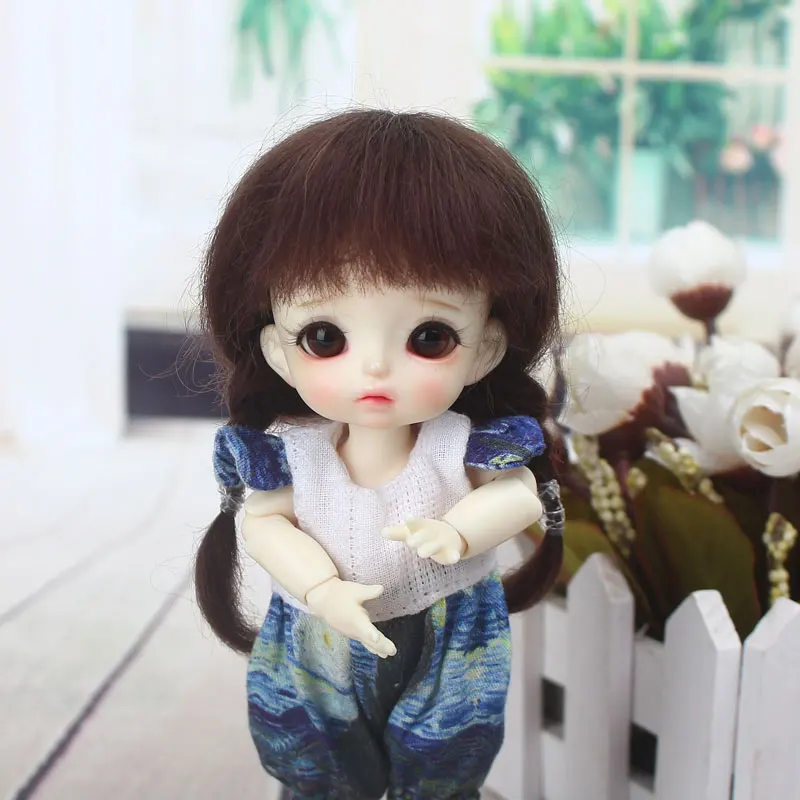 

1/8 BJD Doll wig mohair material for 5 to 6 inch head circumference doll head ob11 doll wig Doll accessories