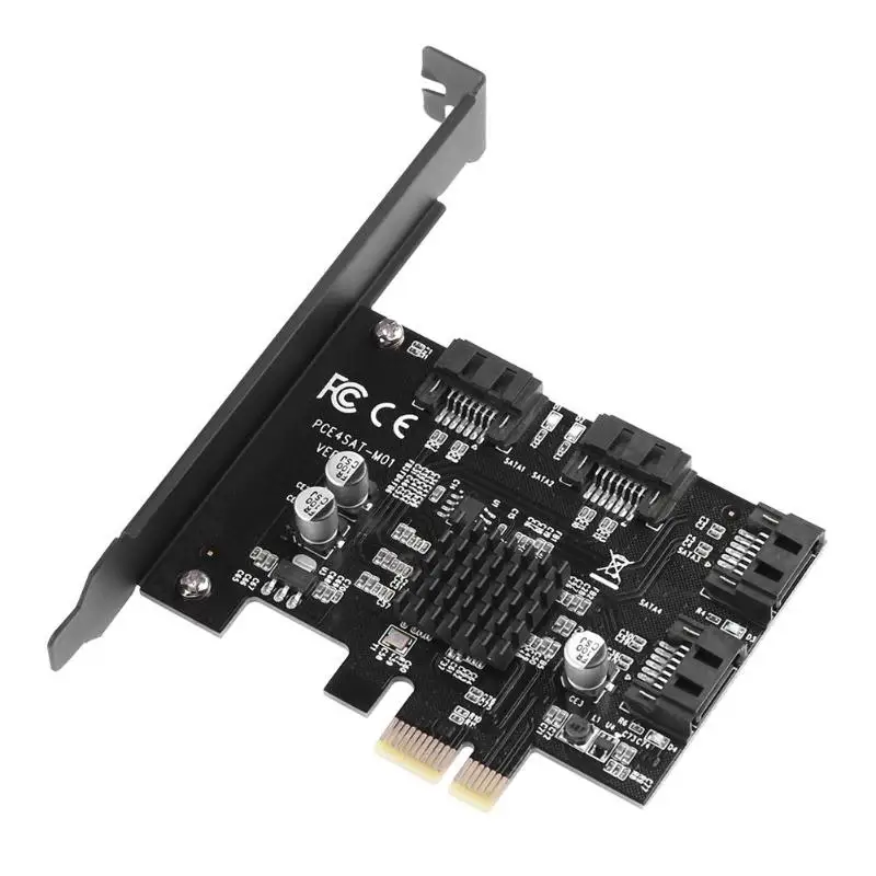 4 порта SATA 3 0 PCI Express Expansion Adatper PCI-E PCIe для III 6 г Контроллер конвертер карта HDD SSD Marvell
