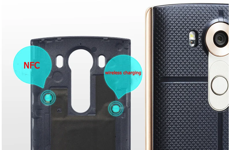 Günstig Premium NFC Drahtlose Ladegerät Basis Batterieabdeckung Receiver Unterstützung NFC für LG V10 5,7 \