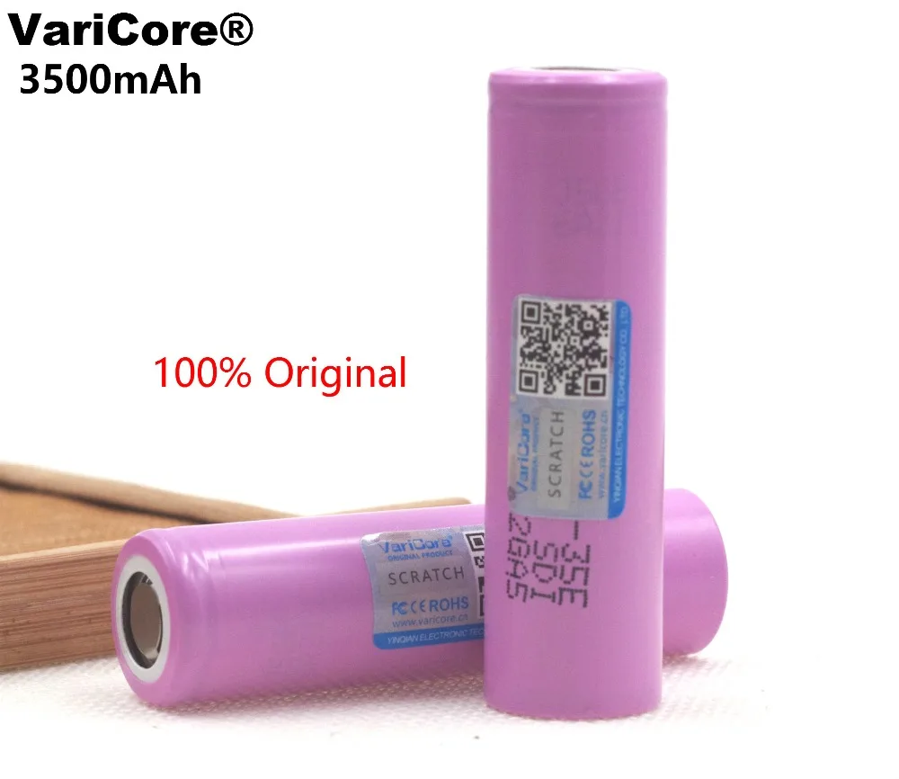 4 pcs.. Varicore 35E 100% original power 18650 lithium battery 3500 mAh 3.7 V 25A high INR18650 | Электроника