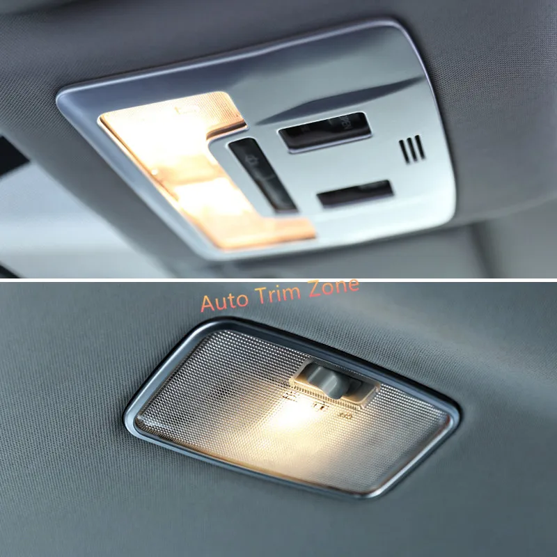 ABS Matt Front/Rear Dome Courtesy Light Cover Trim For Toyota RAV4 2013