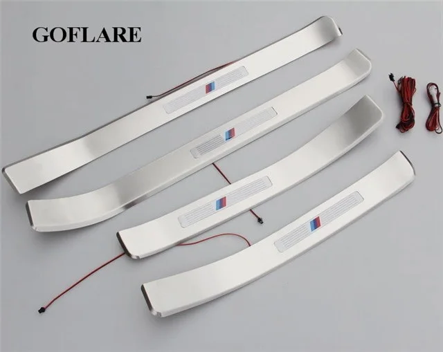 

Car Styling led auto door sill scuff plates for BMW E39 accessories white light illuminated door sills welcome pedal guards