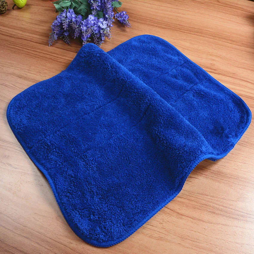 2Pcs 30*40cm Double thickened coral velvet Microfiber Buffing Dusting Towels Car Cleaning Cloth Floor rags Family cleaning
