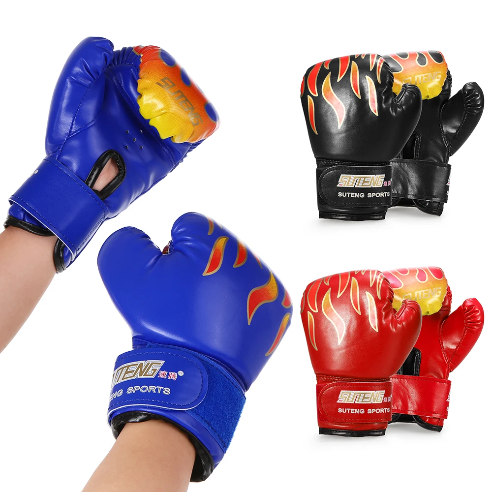 Breathable Child Boxing Gloves Safety Punch Training Leather Gloves for