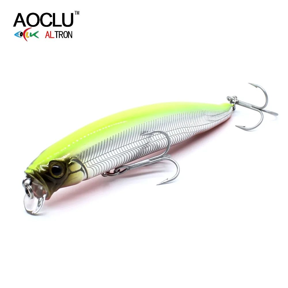 AOCLU السحر wobblers Jerkbait 10.5 سنتيمتر 15g الصلب الطعم أسماك كرنك الصيد إغراء مع المغناطيس باس الطازجة 4 # VMC السنانير 6 ألوان