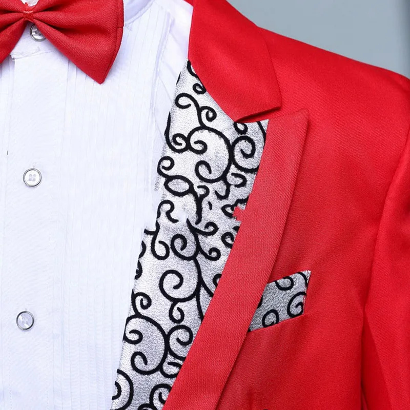 Oeak 2019 Classic Formal Men Tuxedo Blazers Suit Set Solid Sequin Tailcoat Tuxedo Wedding Groom Suits Sets Men Stage Costume New