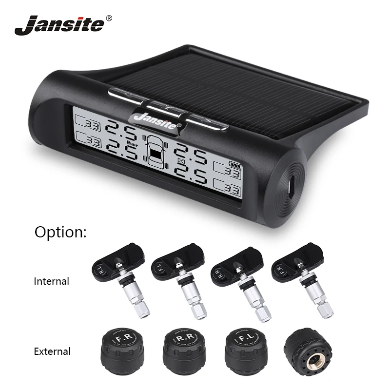 Comprar Sistema de Monitoreo de presión de neumáticos para coche inteligente de jantite nuevo modo de visualización actualizado Energía Solar + control de carga USB en tiempo Real