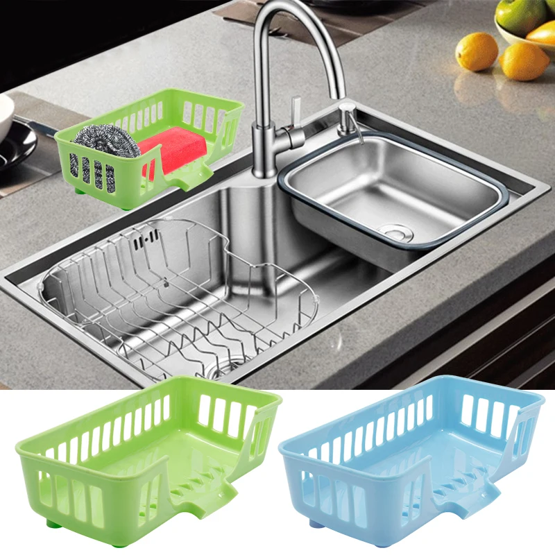

Storage Basket Dishwashing Sponge Drain Shelf Kitchen Storage Tool