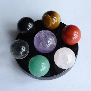 

Colorful Natural Small Crystal ball/Galaxy Planets Solar system model/Feng Shui Seven-star Array Glass ball Home Decoration Gift