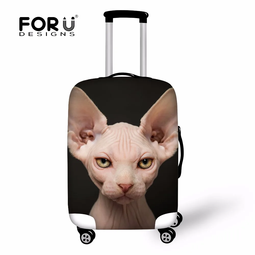 

FORUDESIGNS Canadian Hairless Cat Case Cover Luggage for Trunk Travel Cool Cover Protective Suitcase Covers Travel Accessories
