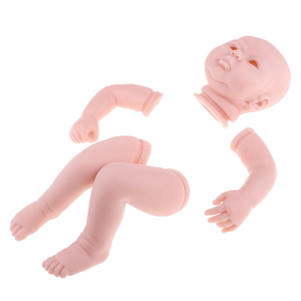 20inch Unpainted Reborn Kits Awake Baby Doll With Soft Silicone Head 3/4 Arms Full Legs Kids Gift Adult Collections #1