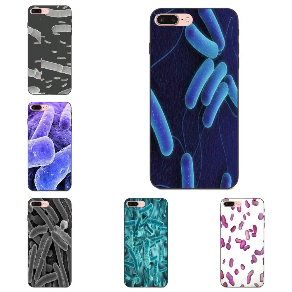 

TPU Phone Cover Case For Apple iPhone X XS Max XR 4 4S 5 5S SE 6 6S 7 8 Plus Art Microbes Red
