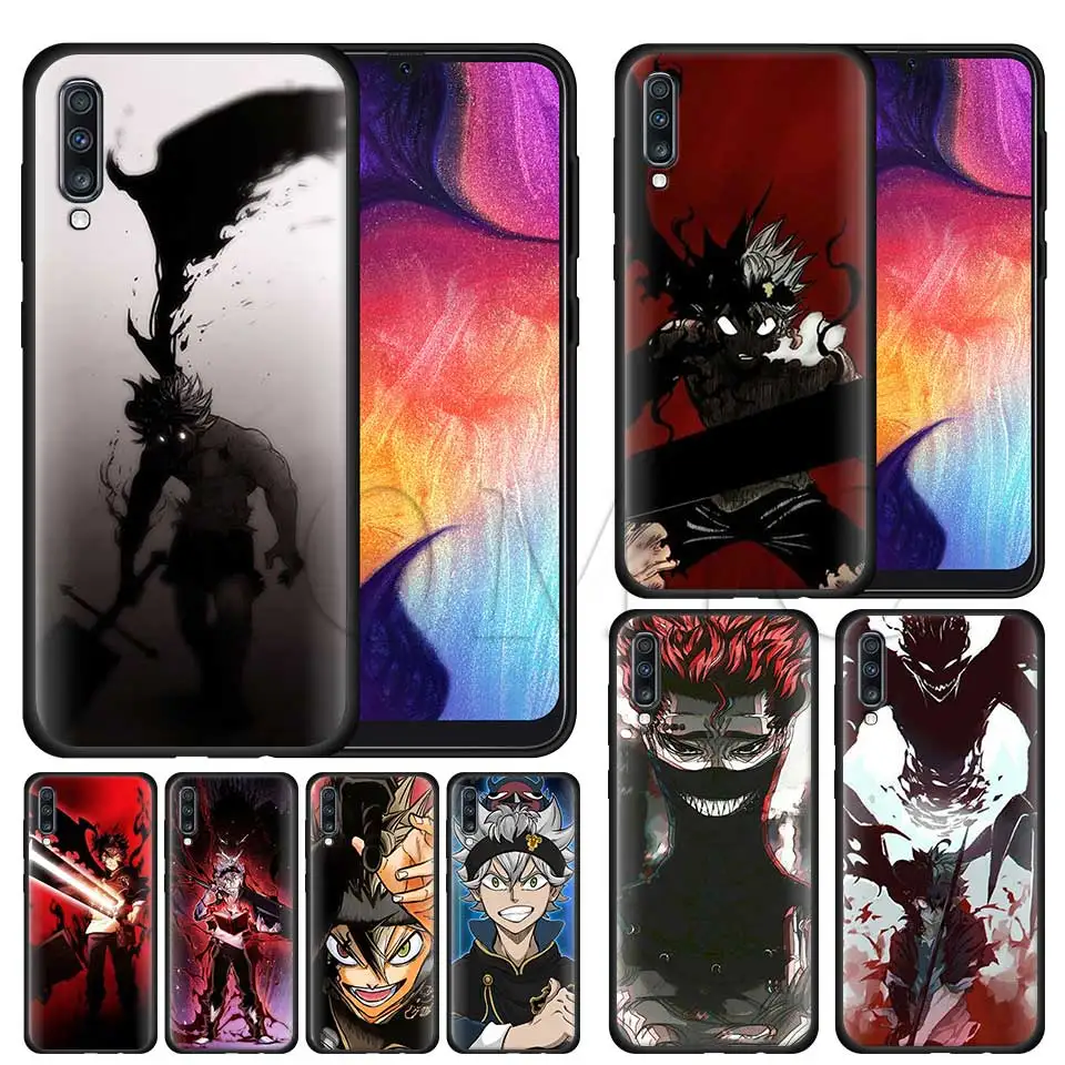 

Black Clover Asta Silicone Soft Case for Samsung Galaxy A50 A40 A70 A30 A20 A80 A6 A7 A8 Plus A9 2018 Black Case Coque