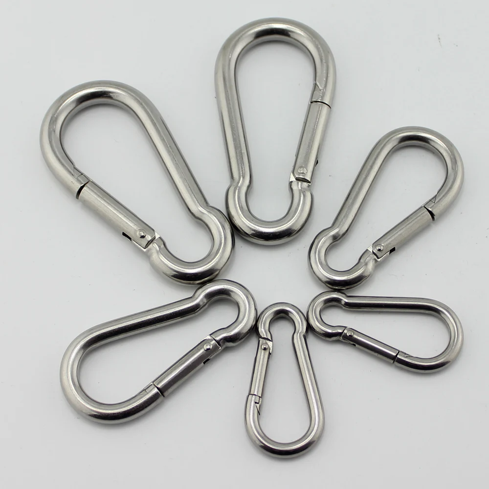 20pcs 8mm STAINLESS STEEL SNAP HOOK CARABINER MOUNTING SHADE SAIL CLIMBING